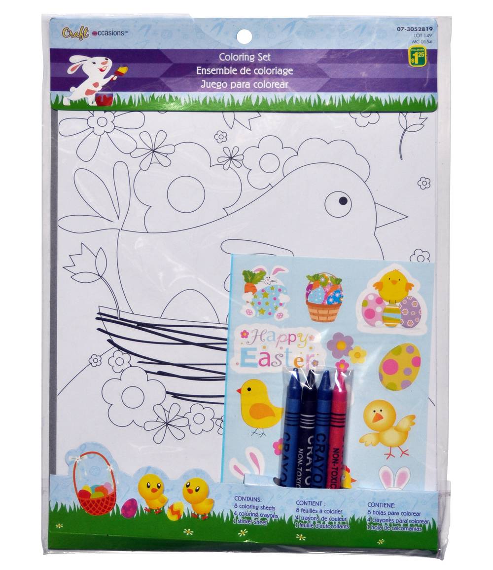 Occasions Easter Coloring Sheets & Activities Set (13 ct)