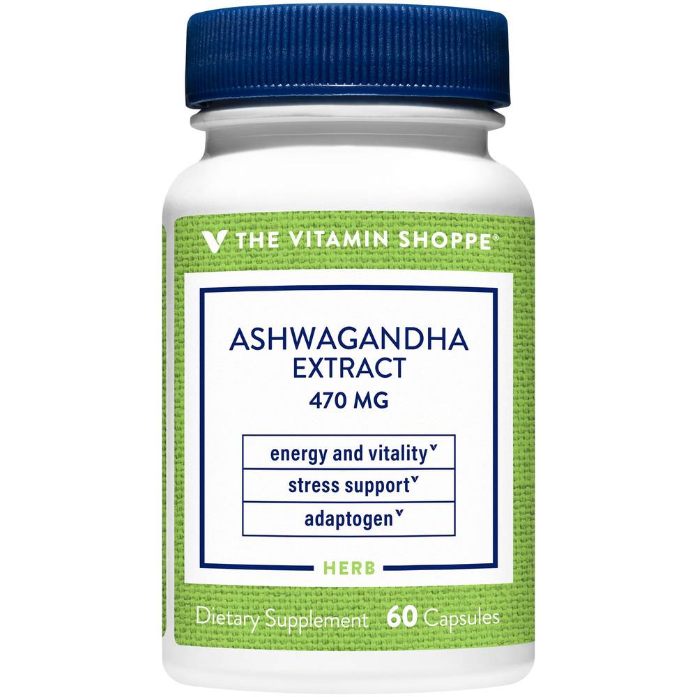 Ashwagandha Extract - Promotes Energy & Vitality, Stress Support - 470 Mg (60 Capsules)