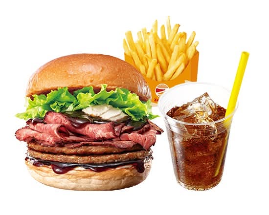 【セット】ダブルローストビーフバーガー Double Roast Beef&Double Patty Burger Set