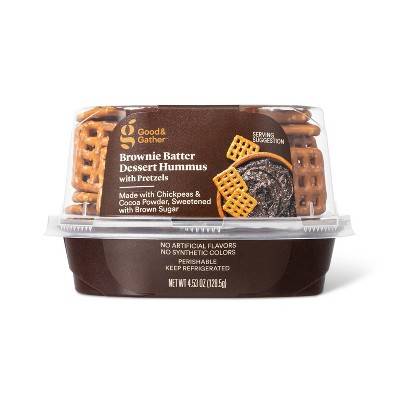 Good & Gather Brownie Batter Dessert Hummus With Pretzels (4.53 oz)