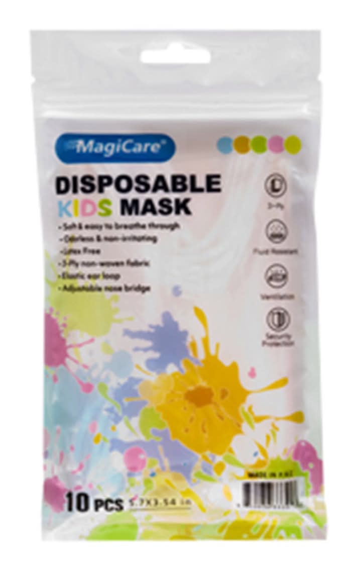 Magicare? Multicolor Disposable Kids Face Mask 10 Ct