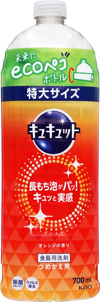 キュキュット つめかえ用 - オレンジの香り, 特大サイズ (700mL)
