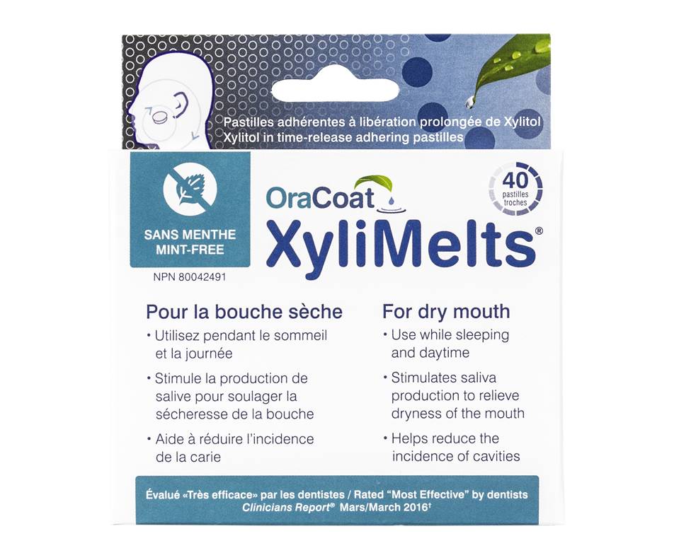 Xylimelts adhering pastilles sans menthe (40 unités)