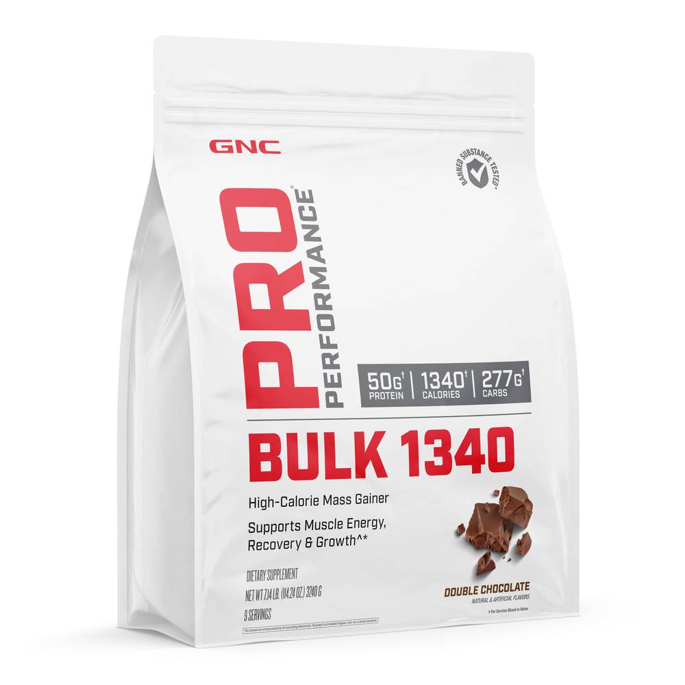 GNC Pro Performance Powder Bulk 1340, Double Chocolate (114.24 oz)