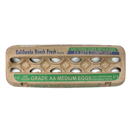 California Ranch Fresh Medium Grade Aa Eggs (12 eggs)