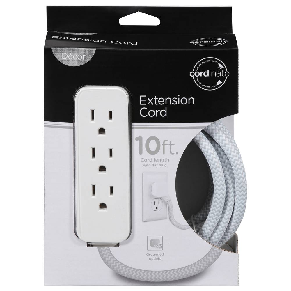 Cordinate 10 Feet White Extension Cord