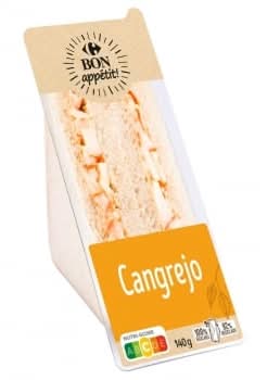 Sándwich cangrejo Carrefour 140 g.