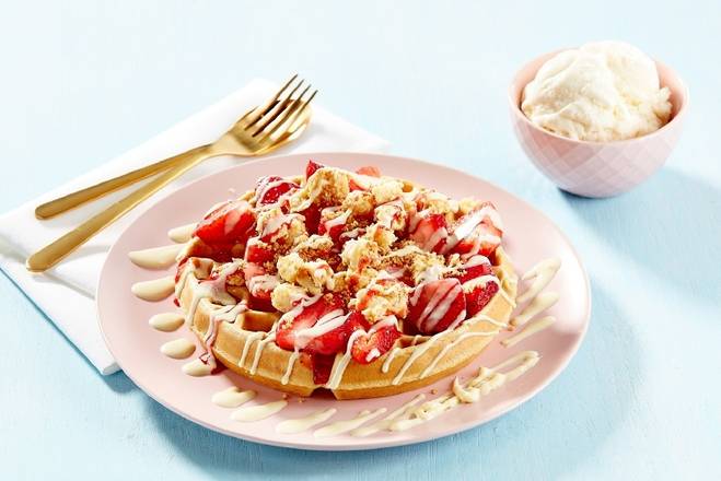 Strawberry Cheesecake Delight Waffle