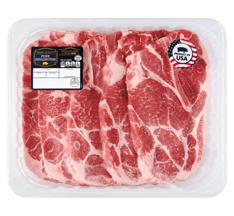 Aldi Bone in Pork Shoulder Blade Steak