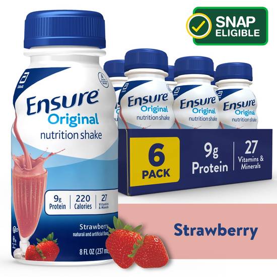 Ensure Original Strawberry Nutrition Shake, 6CT