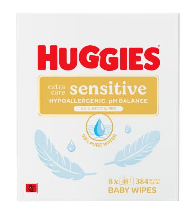 Huggies Extra Care Sensitive Baby Wipes (8 pack)