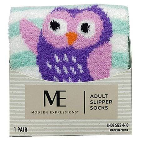 Modern Expressions Adult Slipper Socks, 4-11