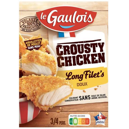 Crousty Chicken Long Filet's - Aiguillette de poulet pané 400g Le Gaulois