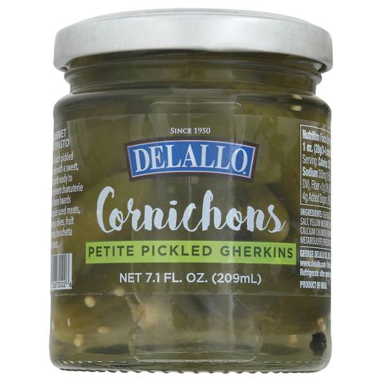 Delallo Cornichons Petite Pickled Gherkins