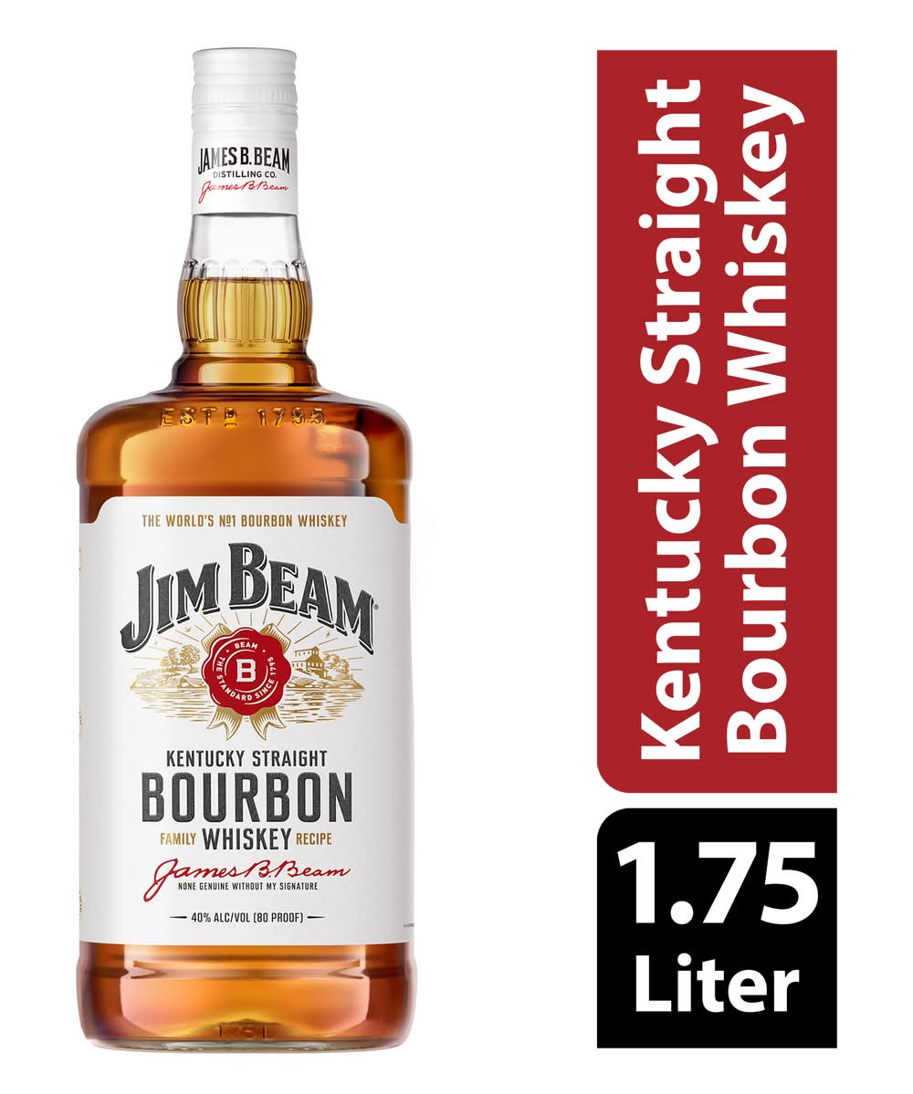 Jim Beam Kentucky Straight Bourbon Whiskey (1.75 L)
