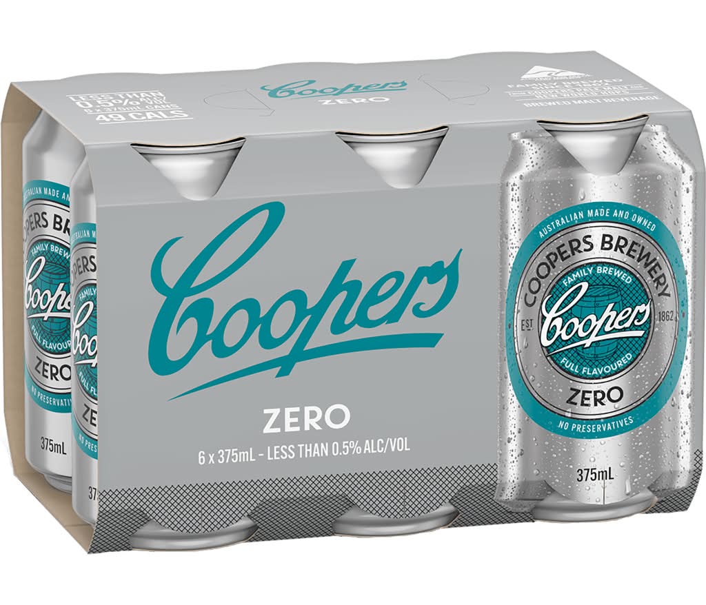 Coopers Zero Cans 6x375ml