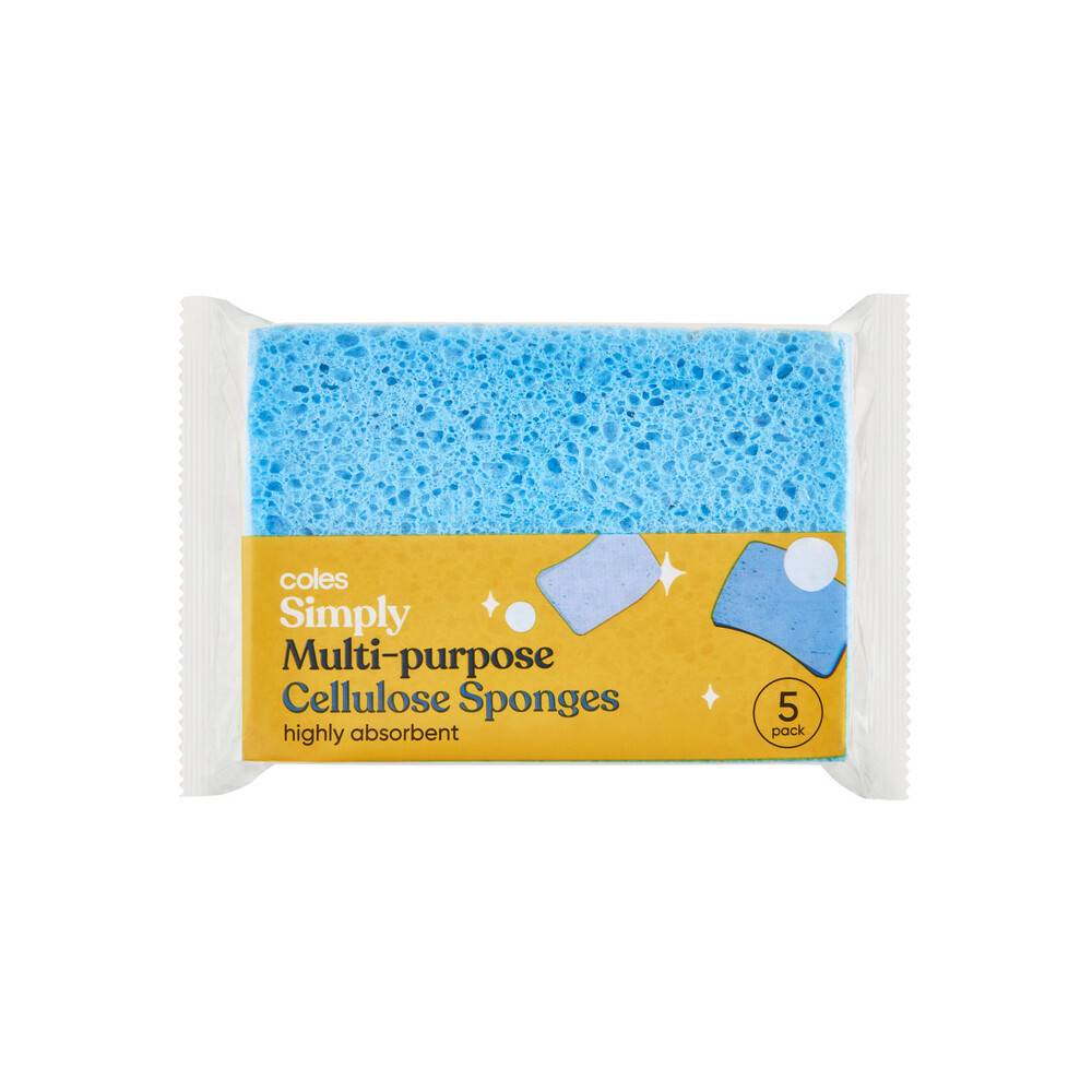 Coles Multi Purpose Cellulose Sponges 5 pack
