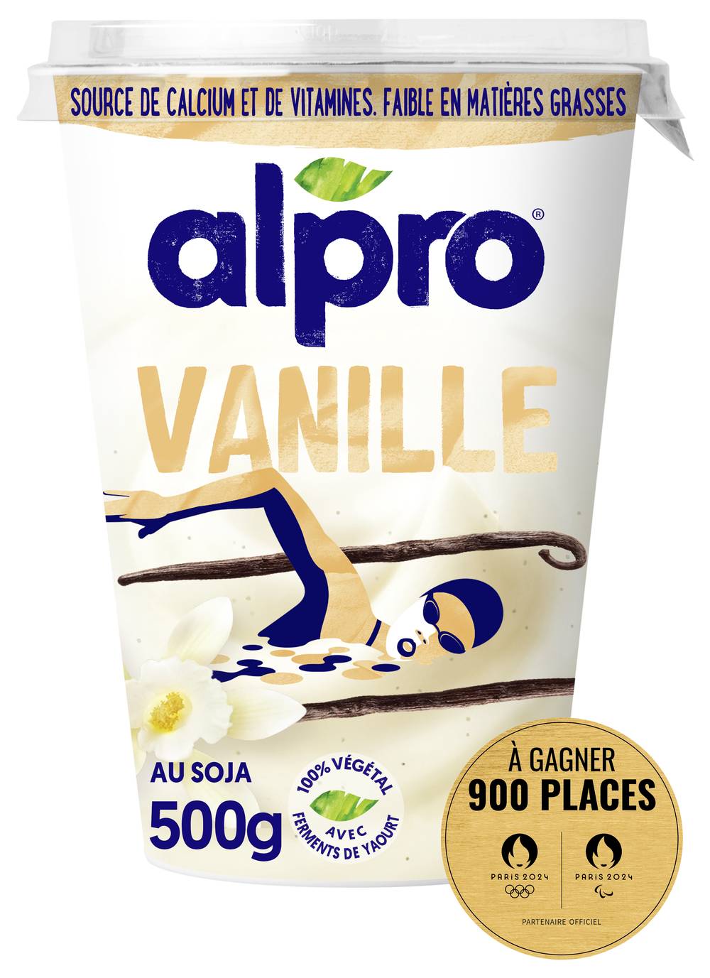 Alpro - Dessert végétal au soja nature (vanille)