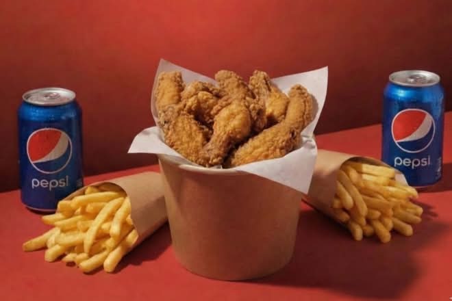 Bucket Mix Duo (4 Tenders + 8 Wings +2 Frites+🥤🥤) !