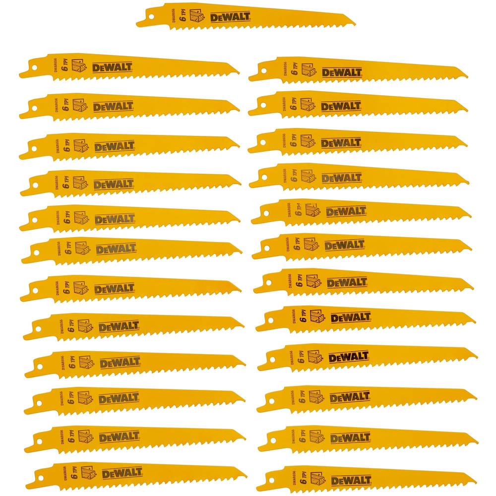 DEWALT Bi-metal 6-in 6 Tpi Wood Cutting Reciprocating Saw Blade | DW4802N25