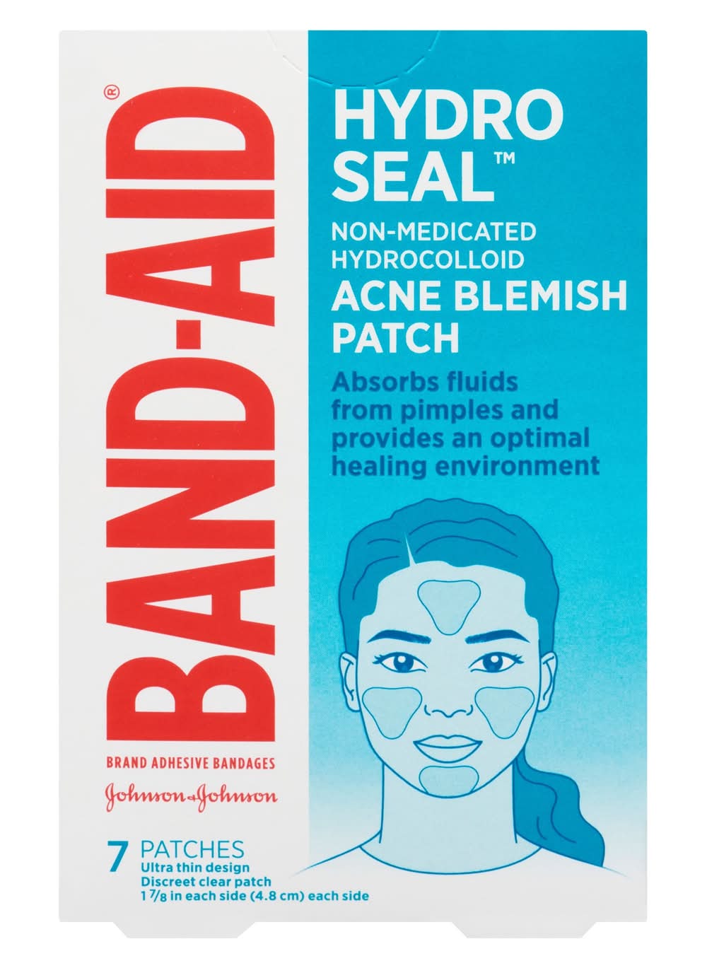 Band-Aid Hydro Seal Non-Medicated Hydrocolloid Acne Blemish Patch, 1.87 in (7 ct)