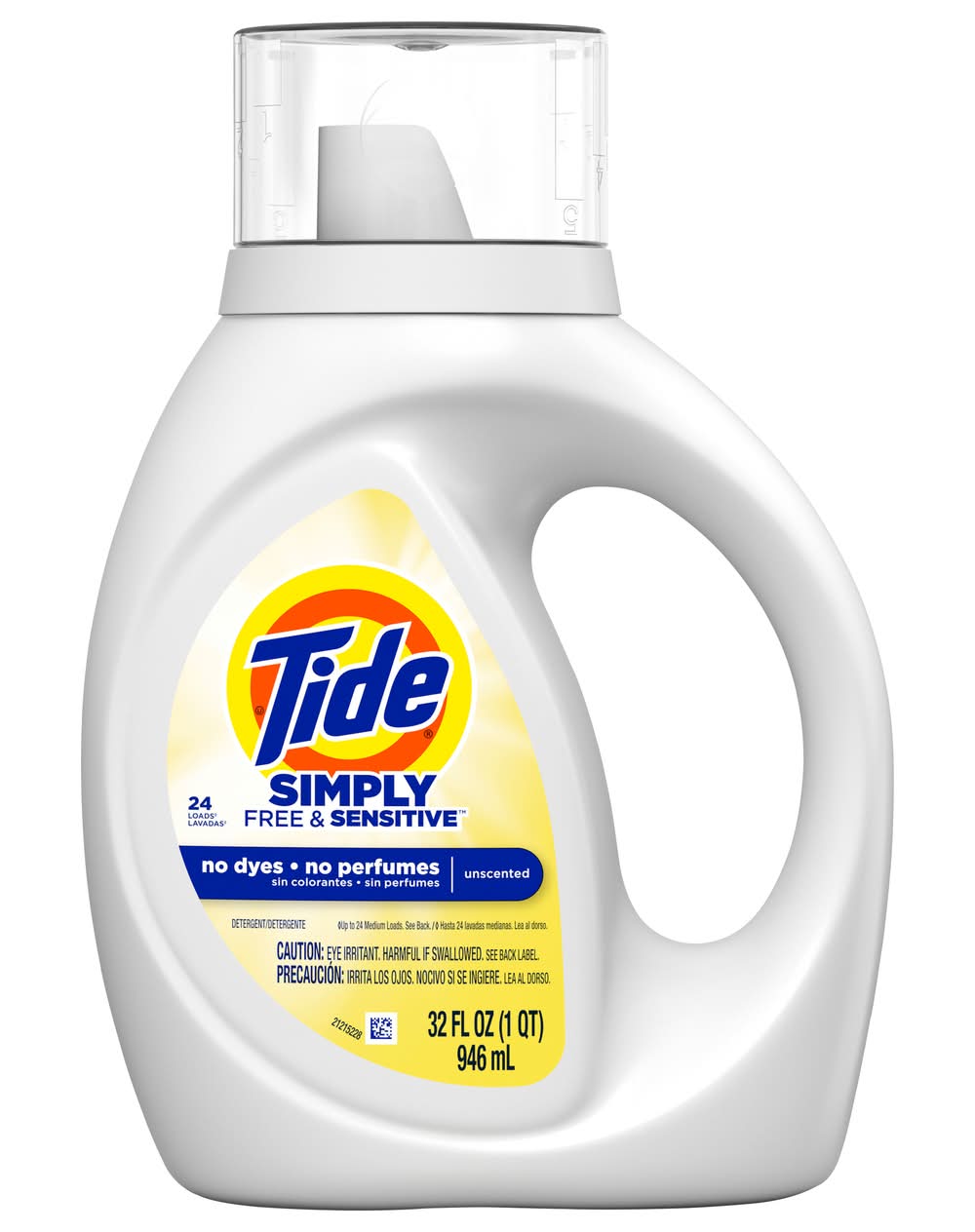 Tide Simply Liquid Laundry Detergent Free & Sensitive 24 Loads (32 fl oz)