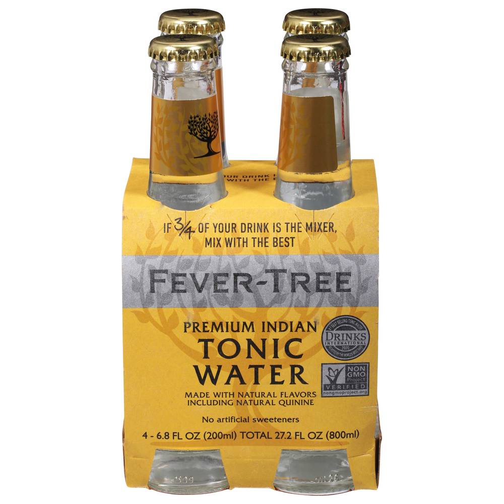 Fever-Tree Premium Natural Mixers Premium Indian Tonic Water (4 x 6.8 fl oz)