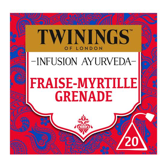 Twinings - Infusion ayurveda fraise myrtille grenade (32 g)