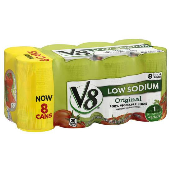 V8 Low Sodium Original Vegetable Juice (8 ct, 5.5 fl oz )