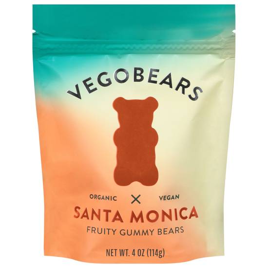 Vegobears Santa Monica Organic Vegan Fruity Gummy Bears (4 oz)