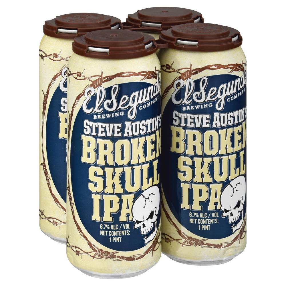 El Segundo Brewing Co. Steve Austin's Broken Skull Ipa Beer (4 ct, 1 pt)