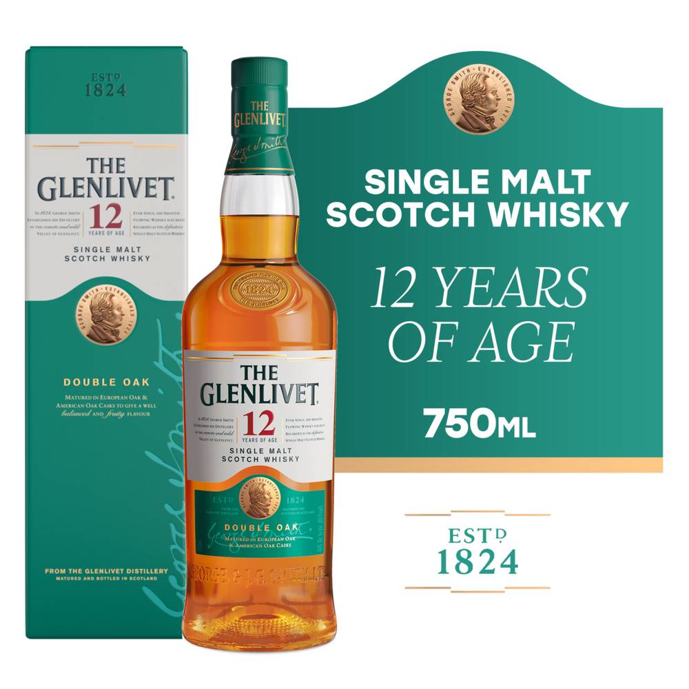 The Glenlivet 12 Year Old Single Malt Scotch Whisky (750 ml)