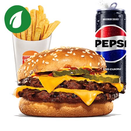 Plant-Based Double Cheeseburger zestaw