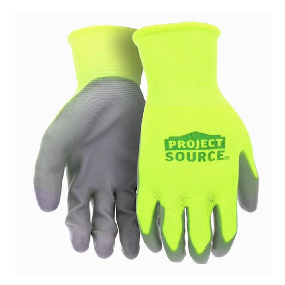 Project Source Large Green Polyurethane Dipped Polyester Gloves, (1-Pair) | 66882