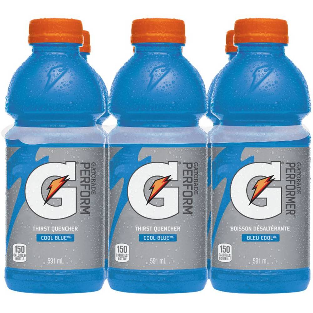 Gatorade performer bleu cool (6 x 591 ml) - cool blue sports drink (6 x 591 ml)