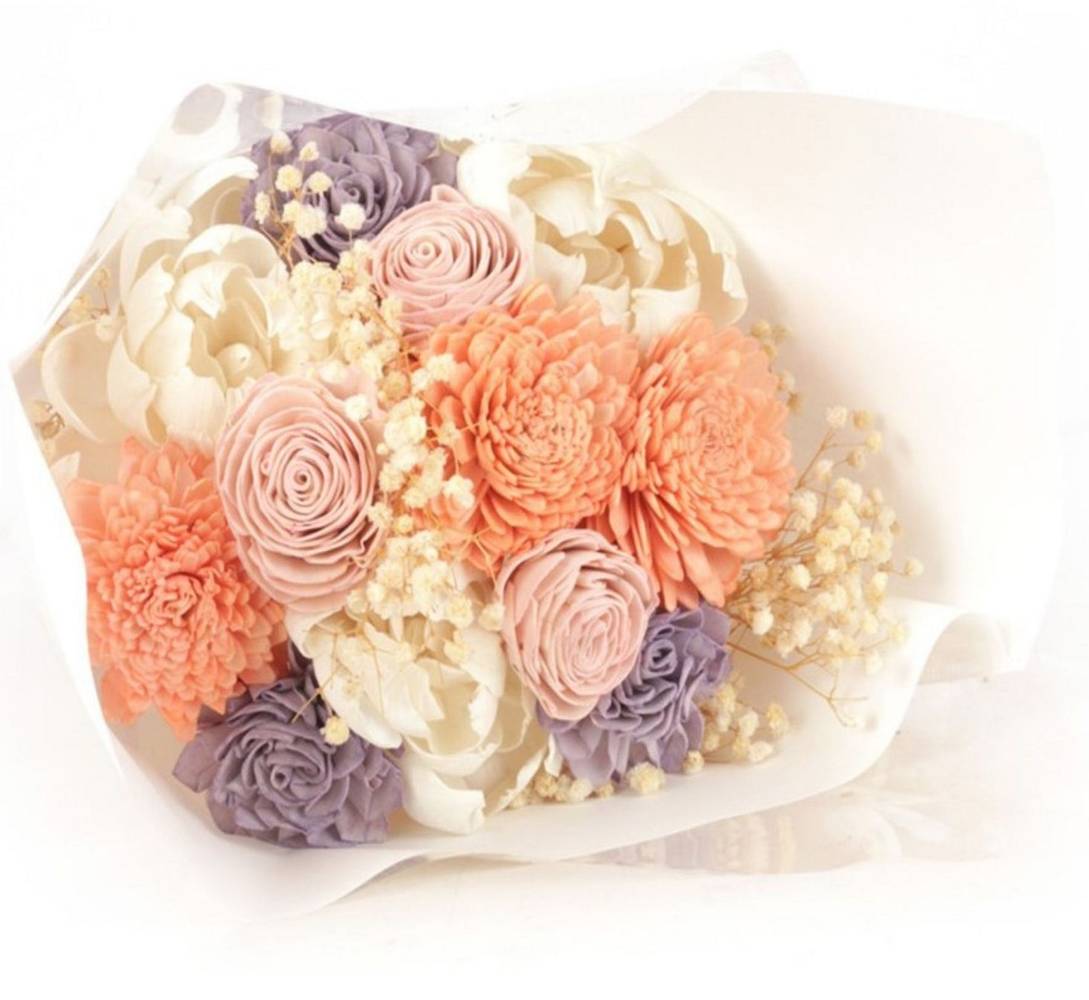 Apricot Delight Large Dried Flower Bouquet