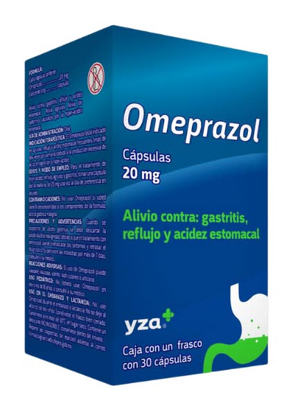 Yza · Omeprazol 20 mg en cápsulas (30 un)