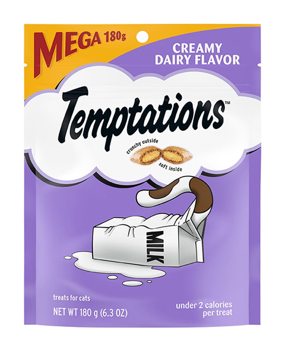 Temptations™ Classic Adult Cat Treats - Soft & Crunchy, Creamy Dairy (Flavor: Dairy, Size: 6.35 Oz)