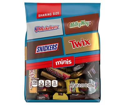 3 Musketeers, Milky Way, Twix & Snickers Mini Candy Variety Pack, 8.31 Oz.
