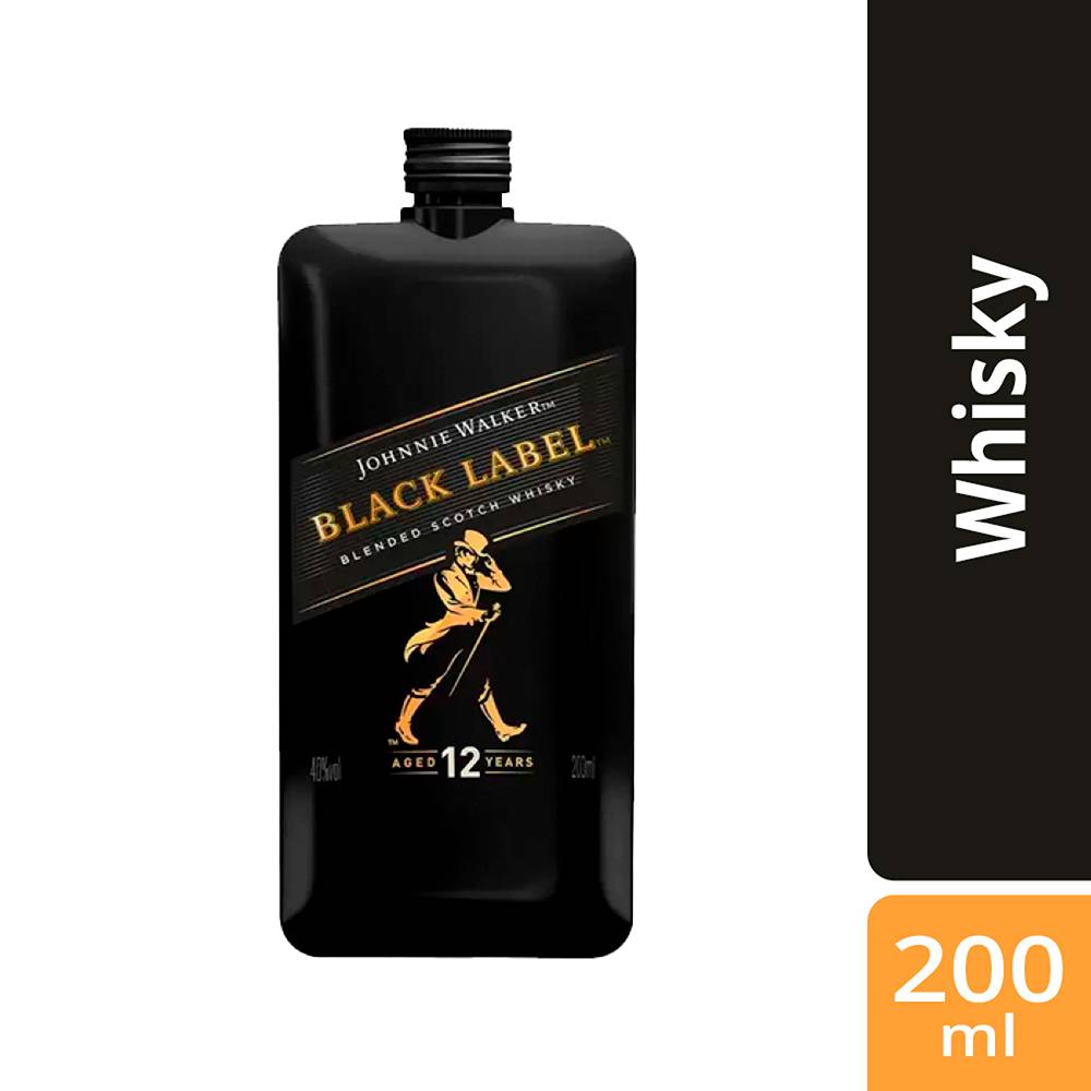 Johnnie Walker · Whisky black label 12 años (200 ml)