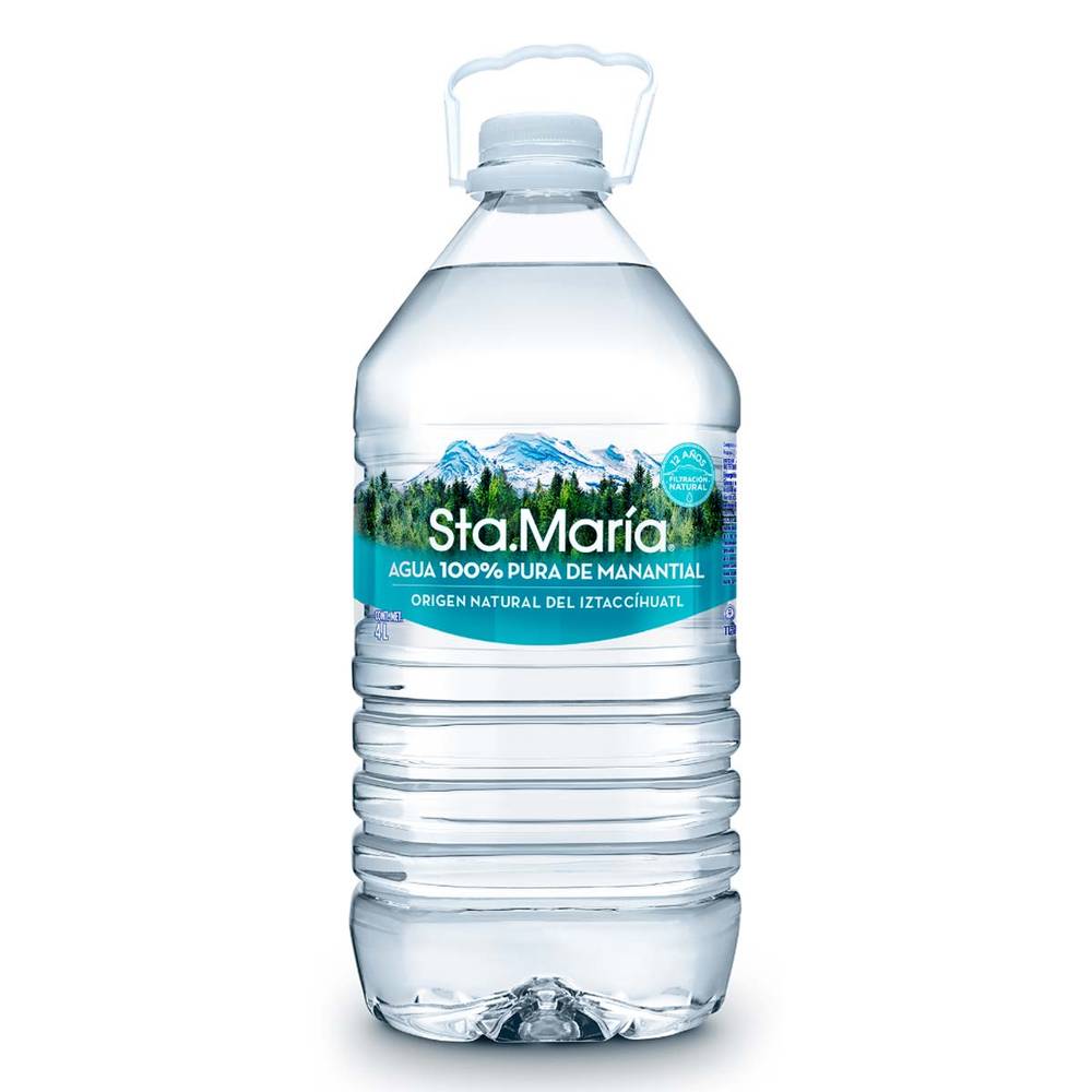 Sta. María · Agua de manantial (4 L)