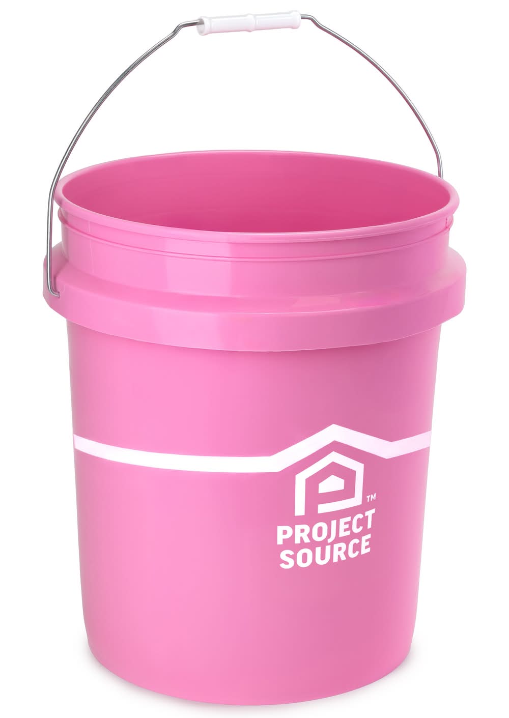 Project Source Pink 5-gallon Plastic Pink General bucket