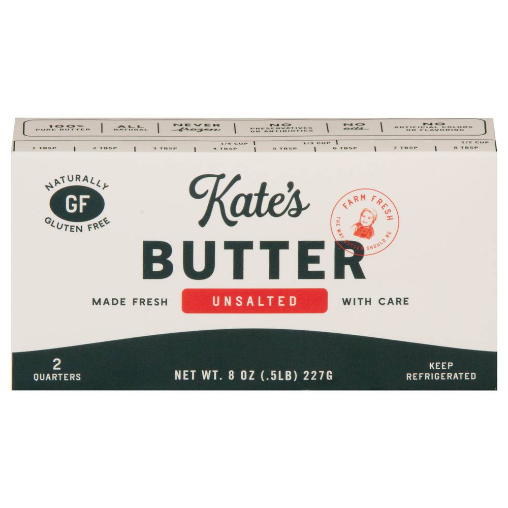 Kate's Creamery Unsalted Pure Butter (8 oz)