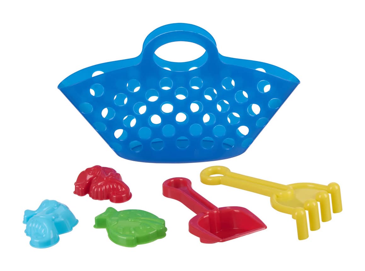 Beach Tote With Toys 6 Pieces Assorted
