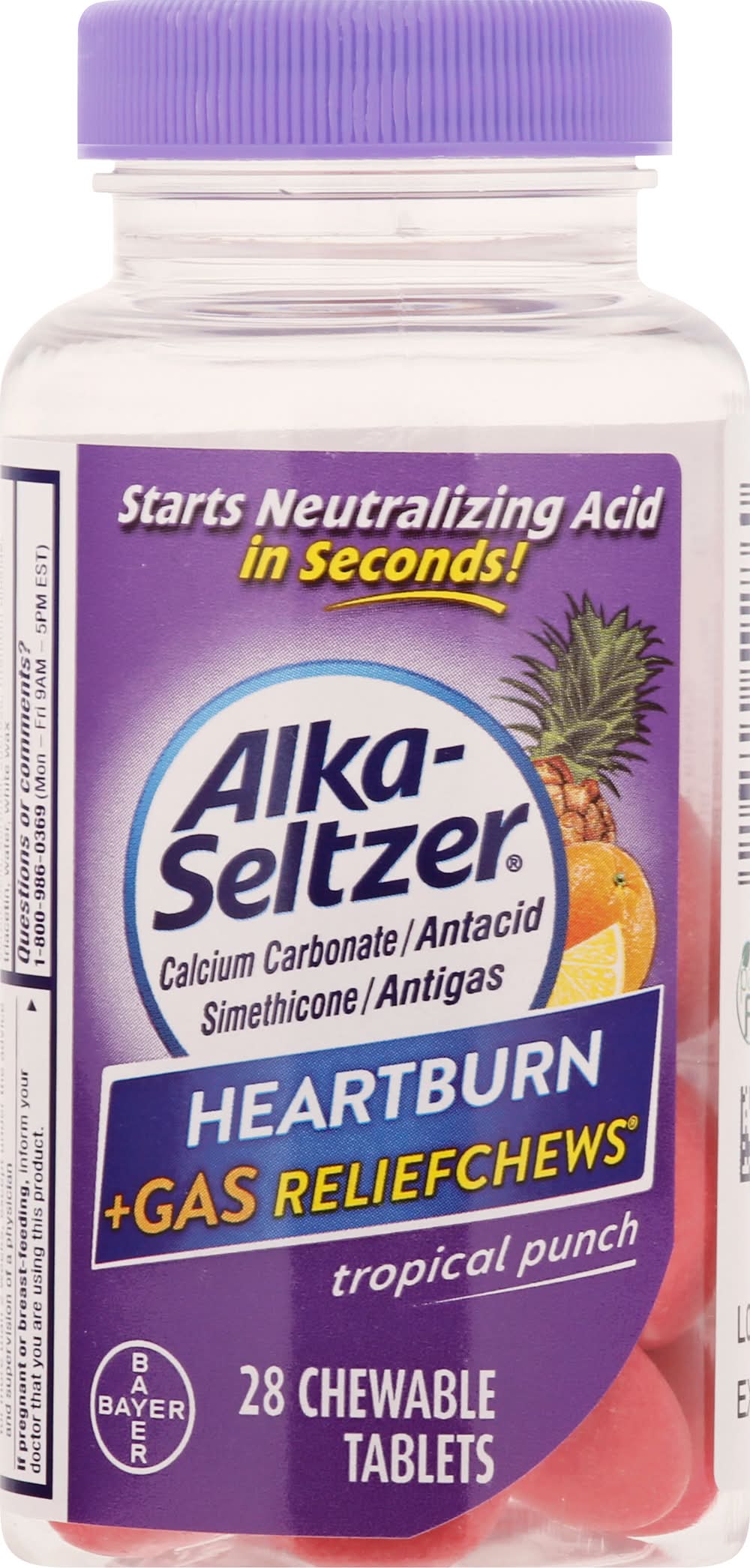 Alka-Seltzer Tropical Punch Heartburn + Gas Reliefchews Chewable Tablets (4.8 oz)