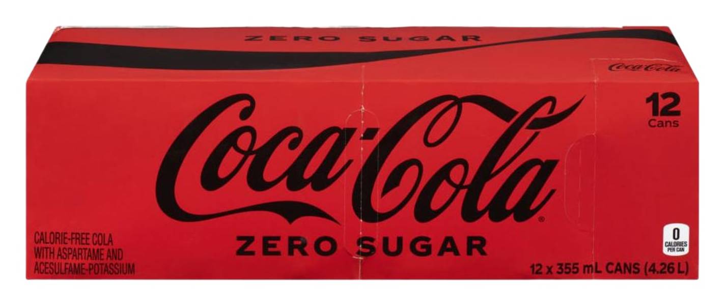 Coca-Cola Zero Sugar Soda (12 x 355 ml)