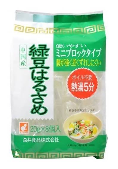 森井　緑豆春雨ミニブロックタイプ　20gx8p　J-224