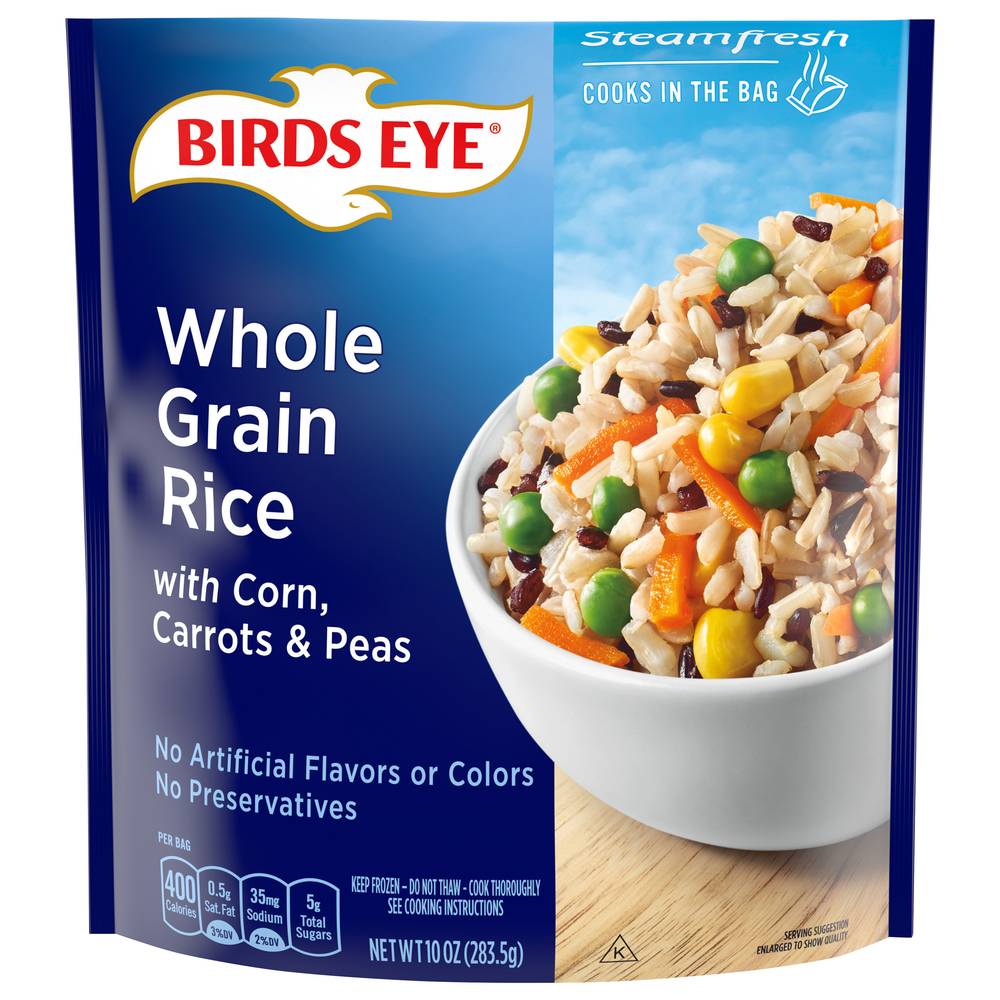 Birds Eye Steamfresh With Corn Carrots & Peas Whole Grain Rice