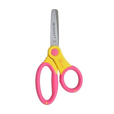 Westcott 5 Stainless Steel Kid's Scissors, Blunt Tip, Assorted Colors (14596)