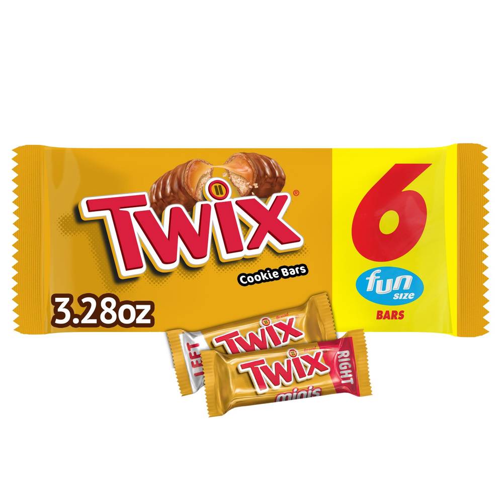 Twix Fun Size Caramel Chocolate Cookie Candy Bar, 3.28 oz